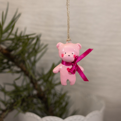 Teddy bear figurine – pink