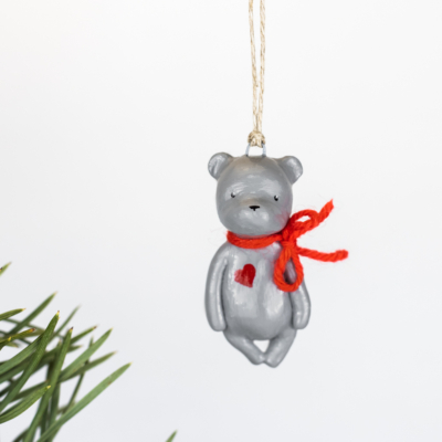 Teddy bear figurine – gray