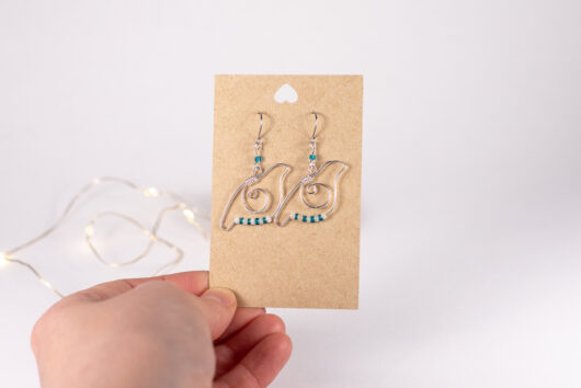 Ptarmigan earrings - silver-plated copper