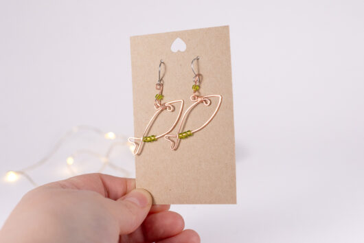 Fish earrings - copper