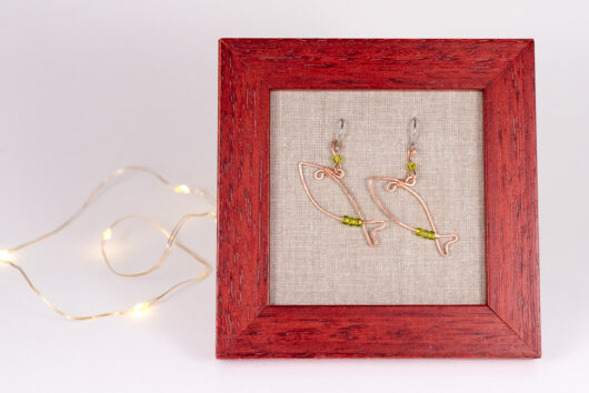 Fish earrings - copper - Image 3