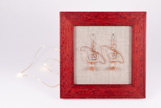 Ptarmigan earrings - copper - Image 3