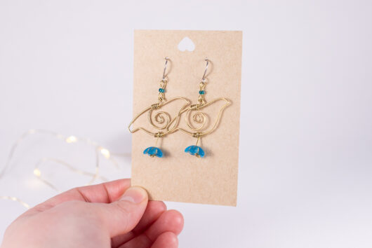 Ptarmigan earrings - brass