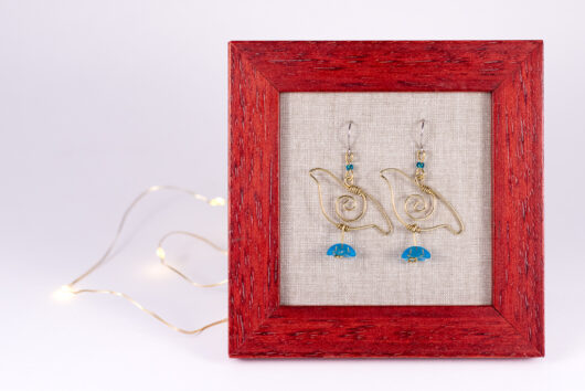 Ptarmigan earrings - brass - Image 3