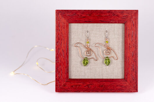 Ptarmigan earrings - copper - Image 3