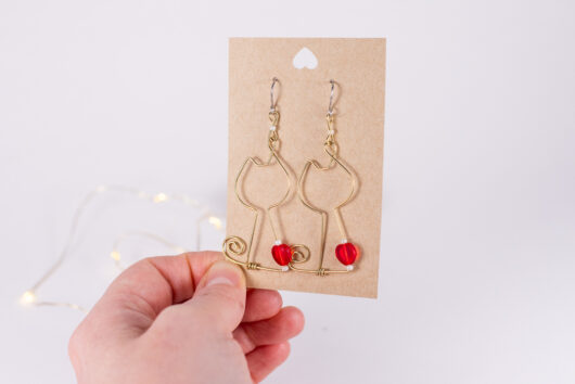 Cat earrings - brass